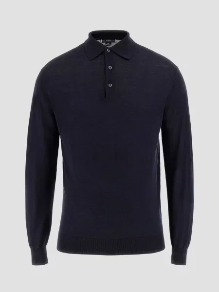 Шерстяное поло Guess синее