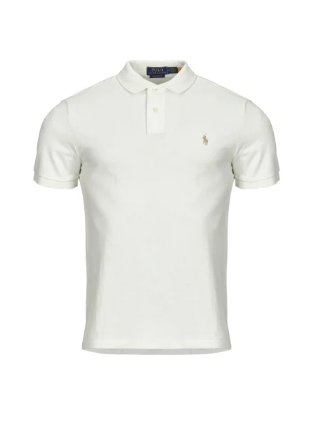 Polo majica Polo Ralph Lauren s kratkimi rokavi z mrežo bež