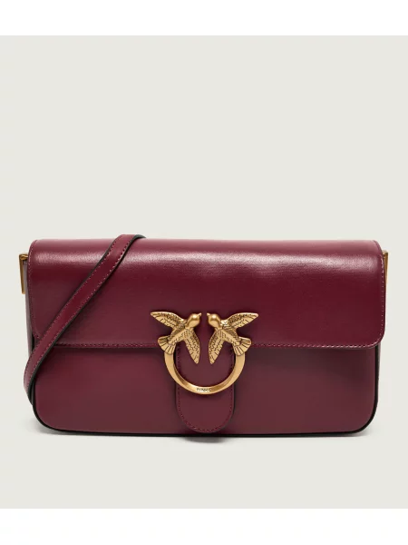 Pinko De piele geantă poștaș Love One Slouchy Classic