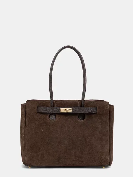 Answear.LAB torebka zamszowa brązowy