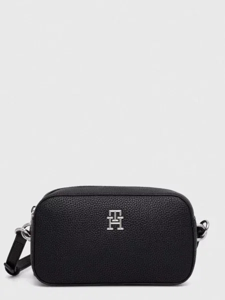 Tommy Hilfiger Geantă Th Emblem Camera Bag negru