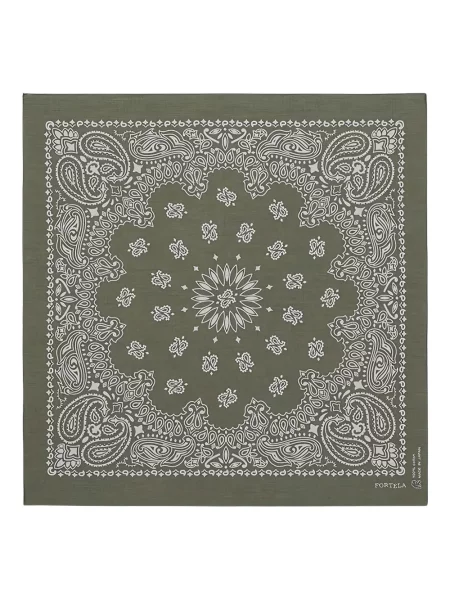 Fular Fortela cu model paisley verde