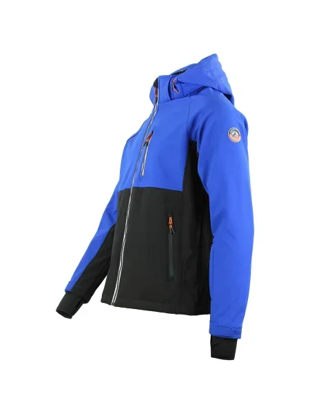 Geacă Peak Mountain softshell albastru