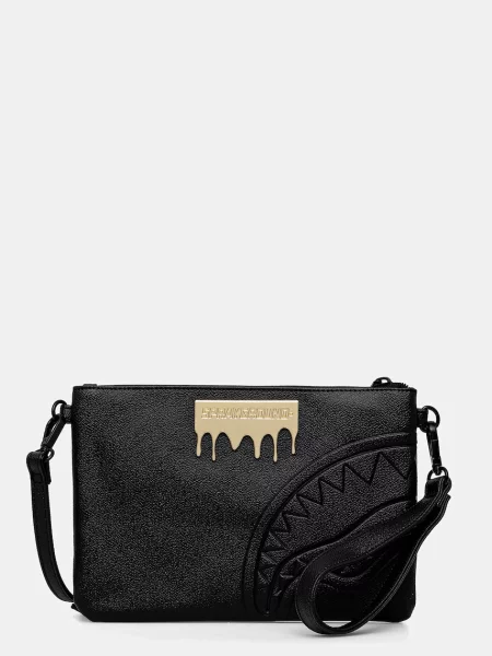Sprayground geantă mică cu imitație de piele negru