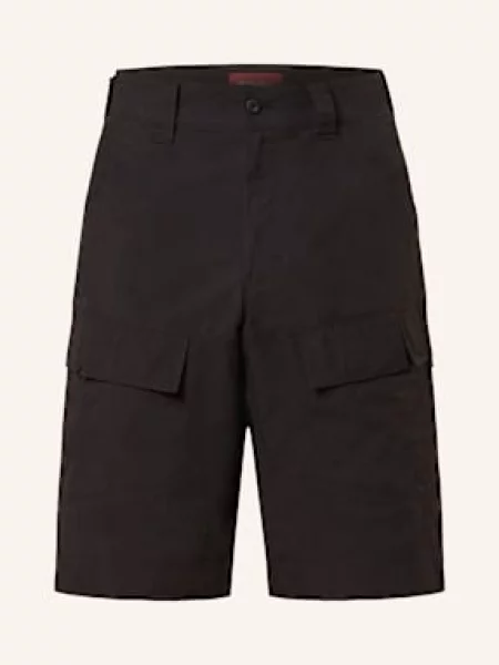 Szorty Bojówki Regular Fit schwarz czarne