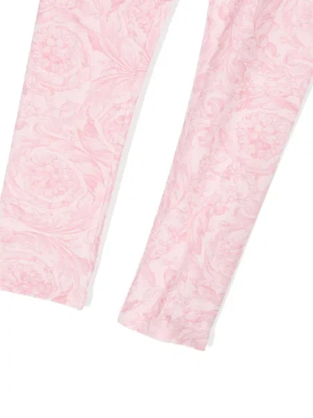Legginsy dziecięce Versace różowe