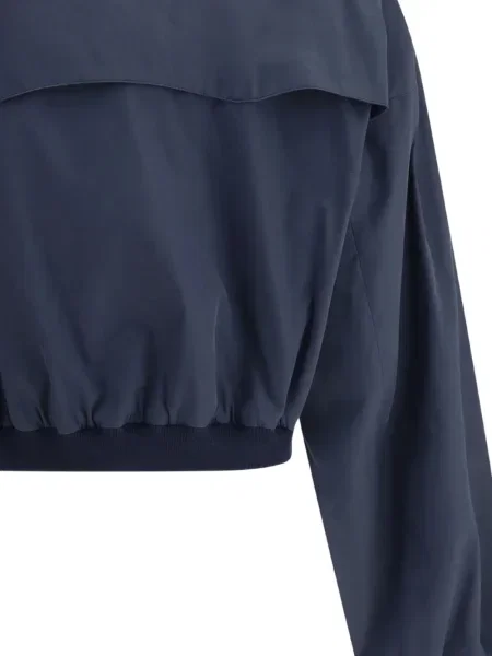 Haftowana kurtka Miu Miu niebieska