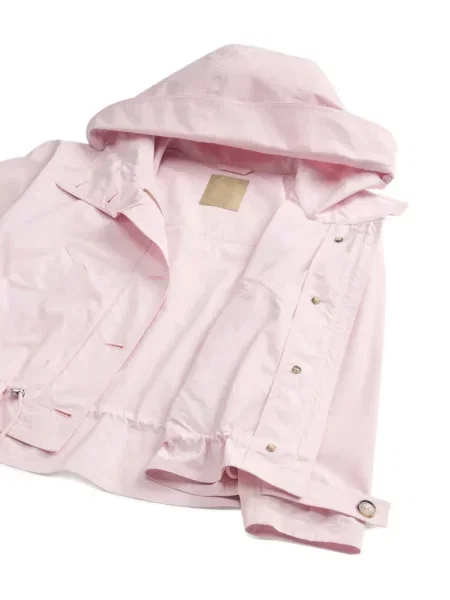Jachetă cu glugă Woolrich cu glugă roz