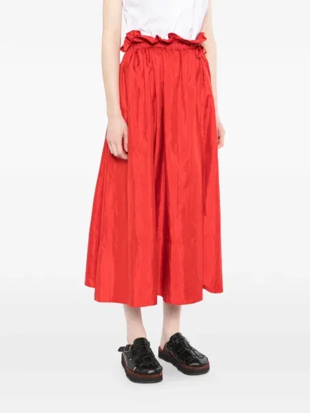 Fustă Jil Sander cu volane roșu