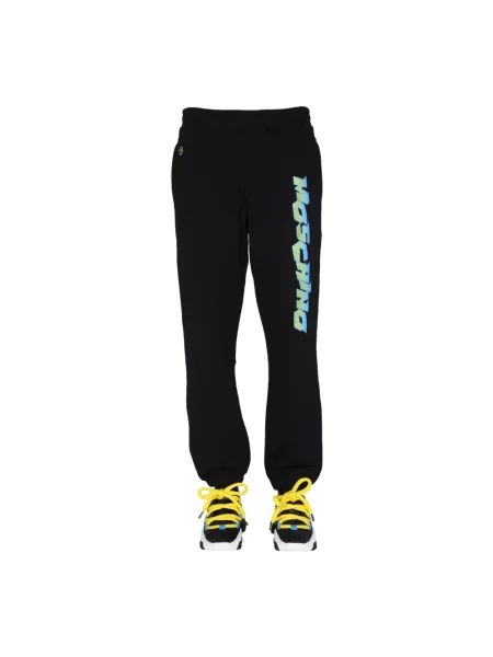 Spodnie Moschino do biegania z logo czarne