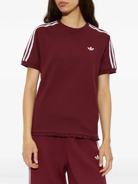 Decupat tricou Adidas cu imagine alergare gri