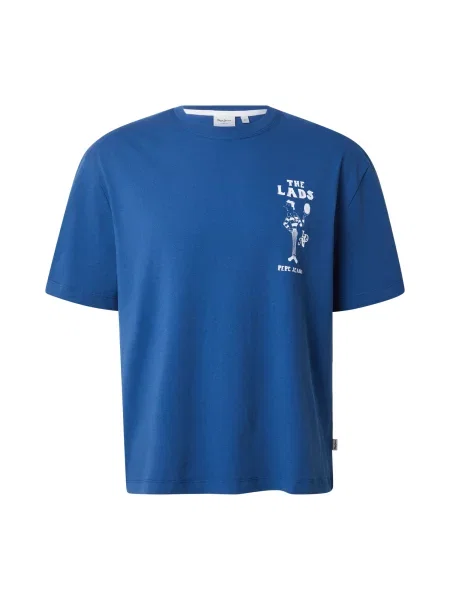 Pepe Jeans Tricou CHELSEA albastru regal alb