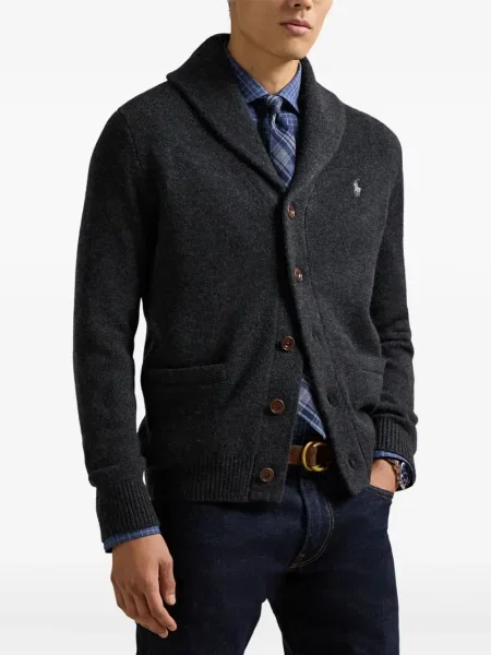 Dlouhá pruhovaná s límcem kšiltovka Polo Ralph Lauren modrá