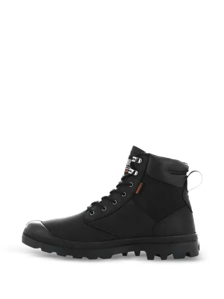 Cropp cizme scurte Palladium cu șireturi din dantelă negru