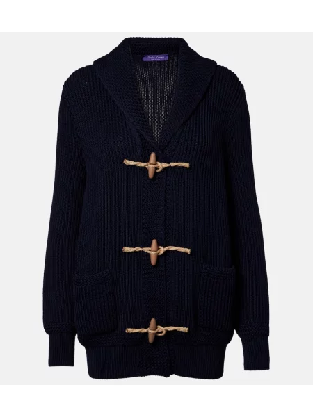 Jedwabny kardigan Ralph Lauren Collection czarny