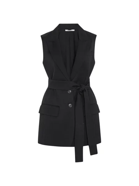 Vestă Another Tomorrow cu legături negru