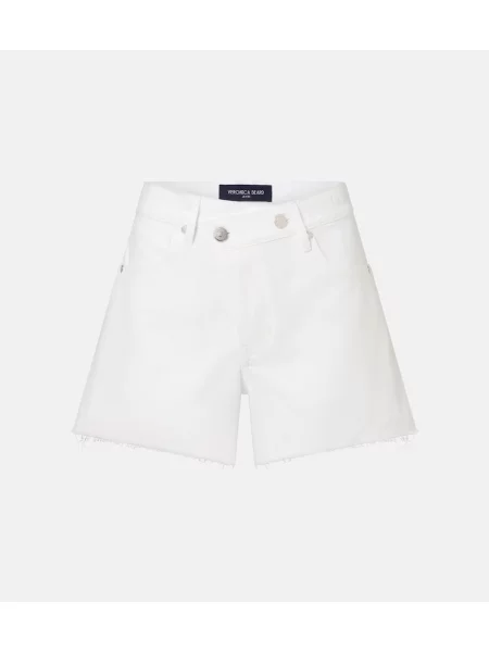 Pantaloni scurți din denim Veronica Beard alb
