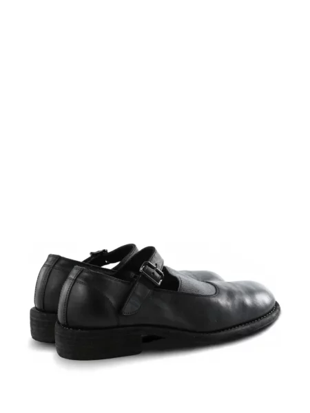 Balerini Guidi din piele cu cataramă negru