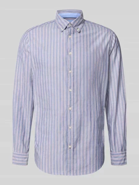 Koszula casualowa o kroju regular fit z kołnierzykiem typu button down Christian Berg Men granatowa