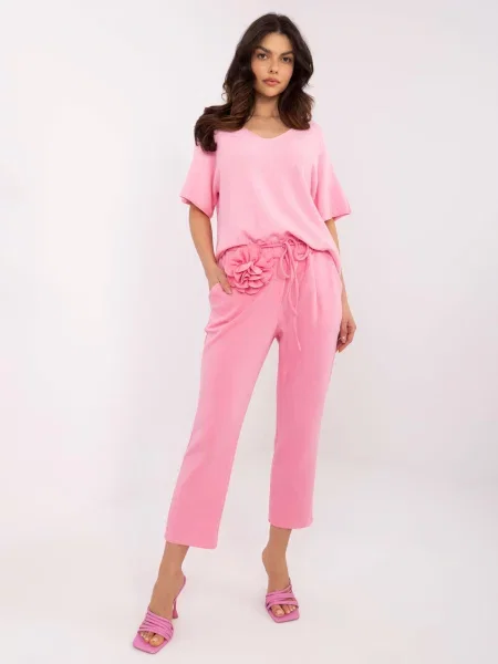 Pantaloni Italy Moda roz