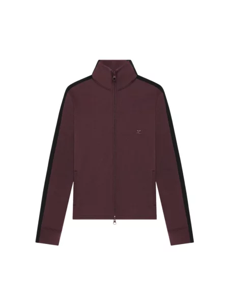 Sweter Courreges z dżerseju do biegania czerwony
