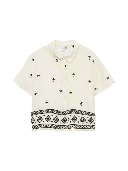VERO MODA Bluză VMKAI deschis / negru bej
