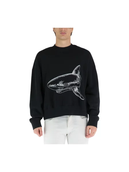 Bluza Palm Angels z okrągłym dekoltem czarna
