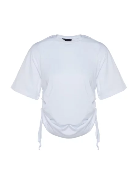 Trendyol Tricou verde smarald alb