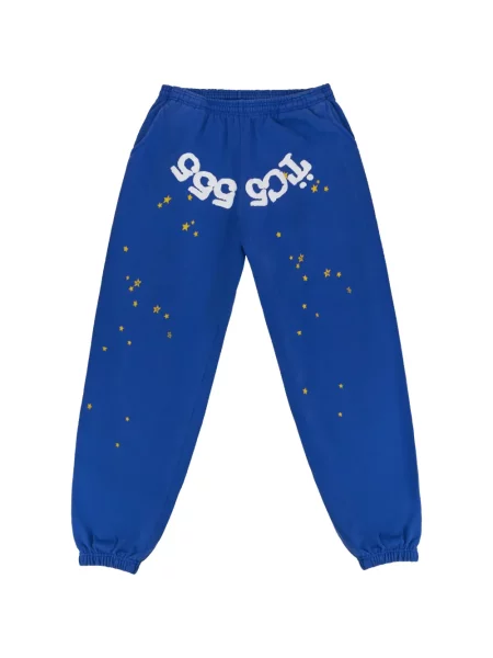 Pantaloni Sp5der alergare albastru