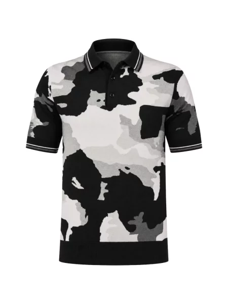 Polo Dolce & Gabbana με σχέδιο παραλλαγής μαύρο