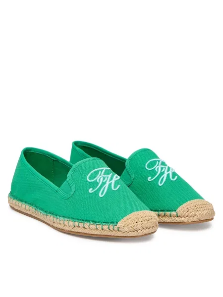Espadrile Tommy Hilfiger Th Script Summer Espadrille zelena