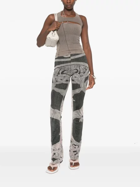 Pantaloni Ottolinger cu imagine negru