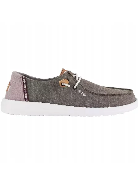 HeyDude Mokasyny Wendy Chambray Boho czarne