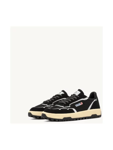 Sneakersy Autry zamszowe z siateczki czarne