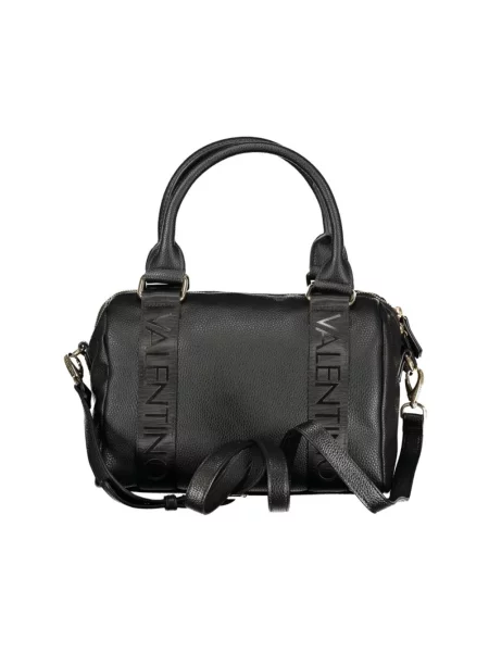 Lniana torebka Valentino Bags czarna