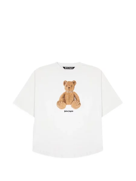 Tricou Palm Angels cu imagine alb
