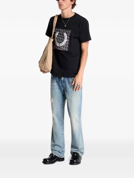 Tricou Fred Perry cu imagine negru