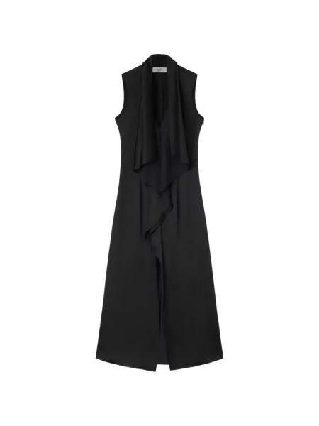 Rochie midi Retori drapată negru