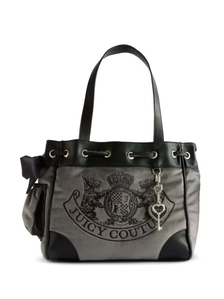 Geantă Juicy Couture cu autograf gri