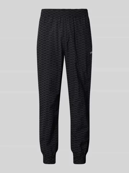 Spodnie typu track pants o kroju relaxed fit z wyhaftowanym logo Blkvis czarne