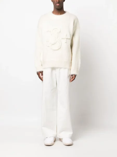 Siuvinėtas moherinis megztinis Jil Sander