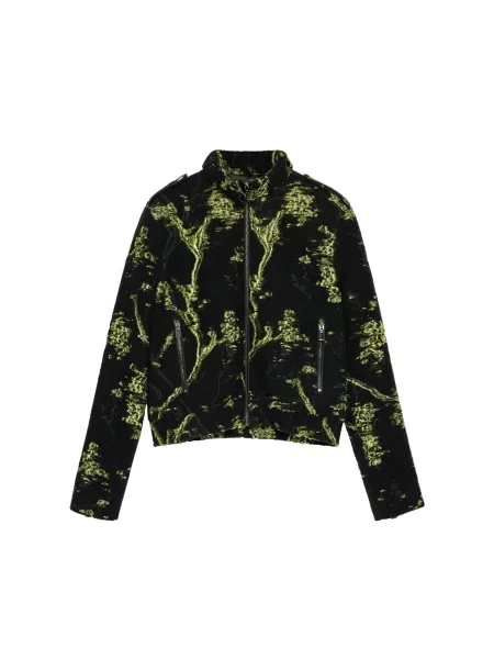 Desigual Geacă de primăvară-toamnă verde amestecat negru