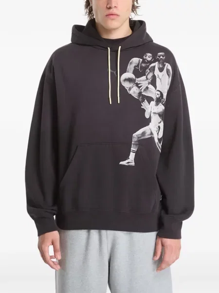 Hanorac cu glugă Puma cu imagine negru