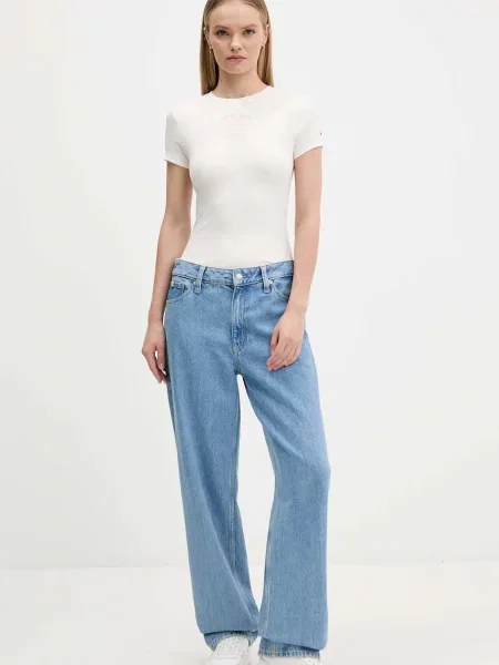 Tommy Jeans Tričko béžová