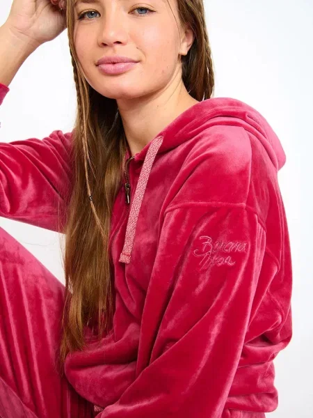 Banana Moon bluza Seachic z kapturem gładka IVY.SEACHIC różowy