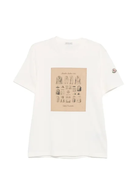 Grafic tricou Moncler alb