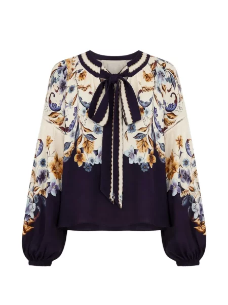 Bluză Farm Rio cu model floral cu imagine cu legături