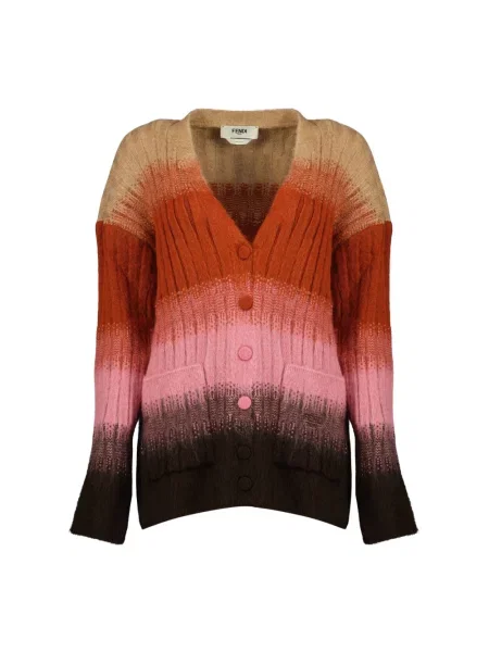 Wielobarwność kardigan Fendi wełniany