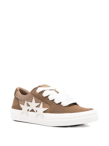 Sneakerși Amiri din piele de căprioară maro