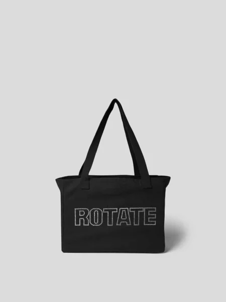 Torba shopper z aplikacją z metką Rotate czarna